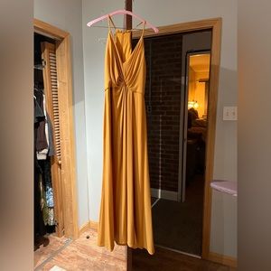 Yellow david's bridal bridesmaid dress size 6
